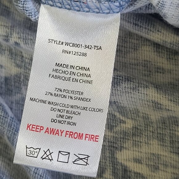 NWT TAHARI 2 Piece Matching Pajama Sleepwear Set XL Blue and White Top and Pants - Picture 10 of 16